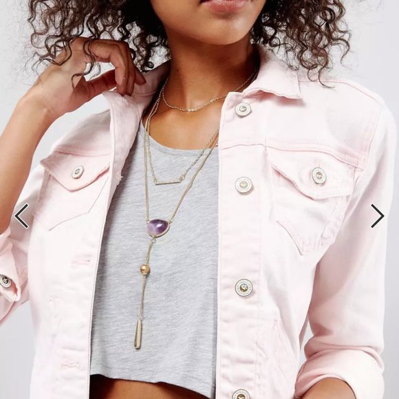 Multi layered necklace with quartz & lariat detail - Picture 7 of 7